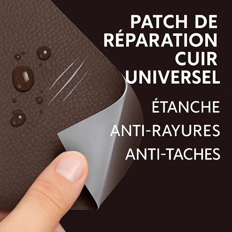 Réparpatch, patch autocollant de réparation cuir et simili