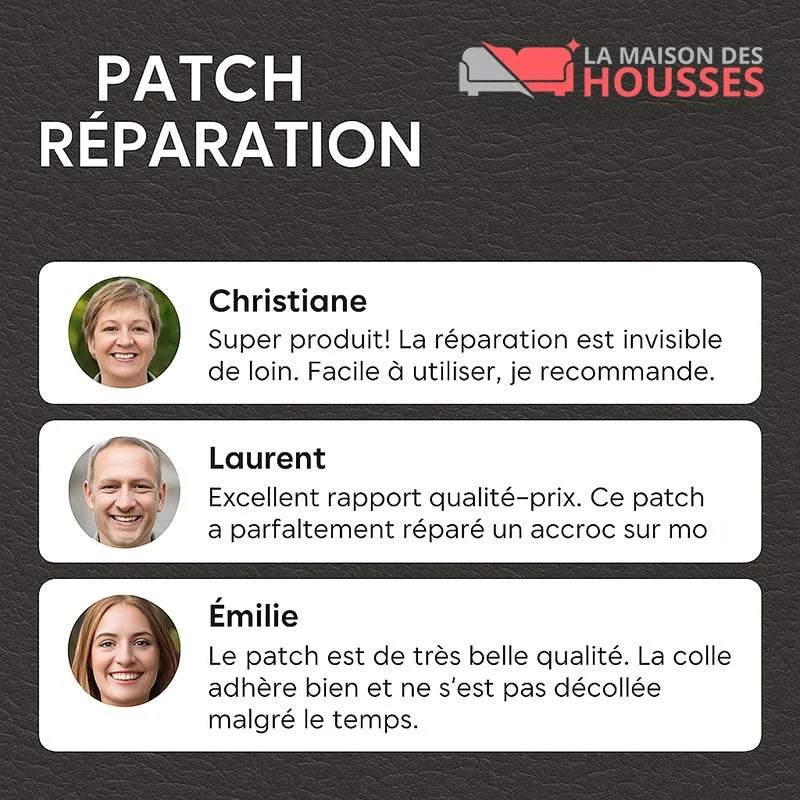Réparpatch, patch autocollant de réparation cuir et simili