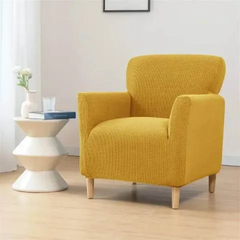 Housse de Fauteuil Crapaud Jaune Moutard - Sobriété et Protection