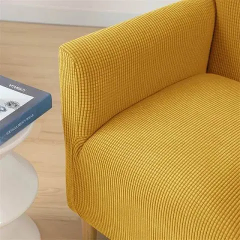 Housse de Fauteuil Crapaud Jaune Moutard - Sobriété et Protection