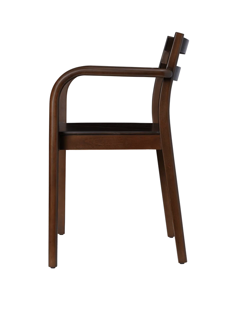 Boda Dining Chair with Arms - Dark Stained Beech