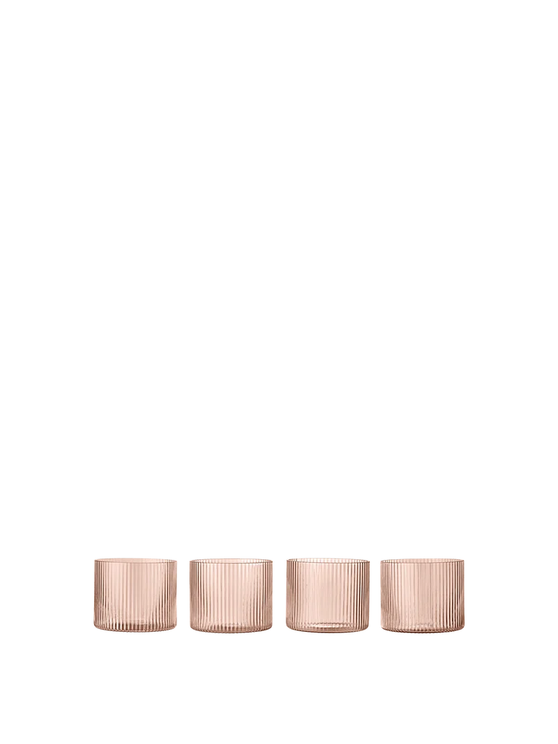 Ripple Low Glasses - Set of 4 - Blush