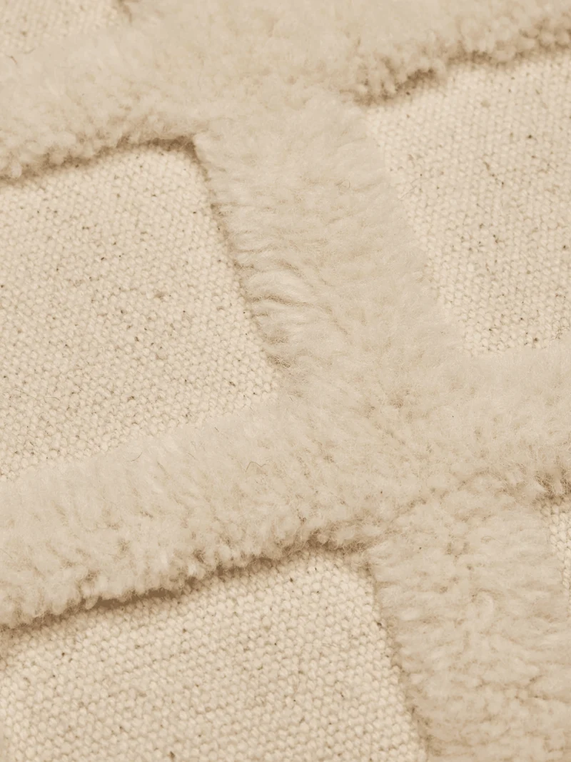 Norte Grid Cushion - Off-White