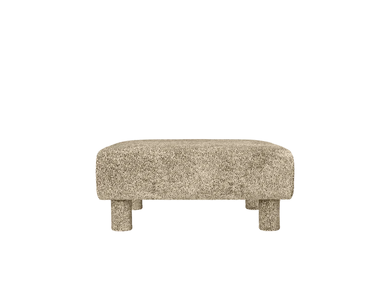 Dase Ottoman - Poppy Velvet - Butter/Black