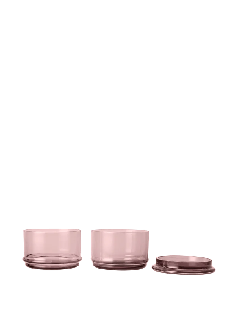 Boya Stackable Containers - Set of 2 - Mauve