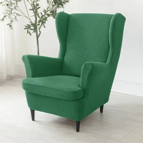 Housse de fauteuil oreiller extensible - Vert émeraude - Protection et style nordique