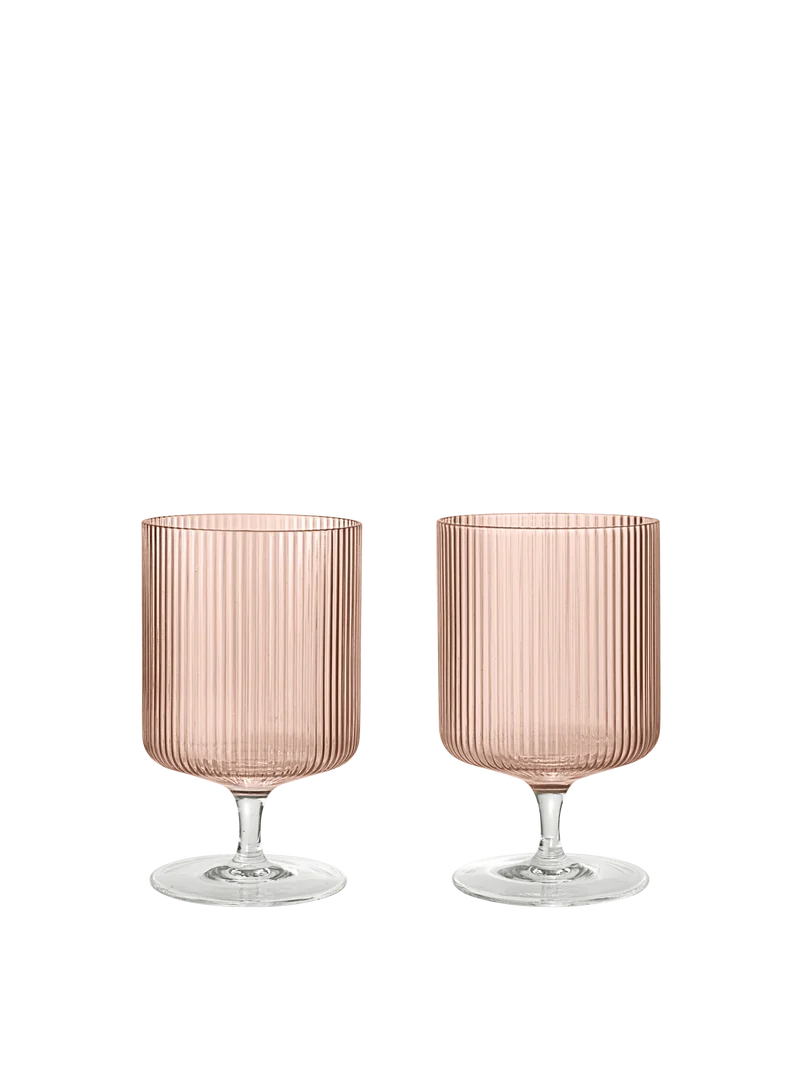 Ripple Wine Glasses - Set of 2 - Blush
