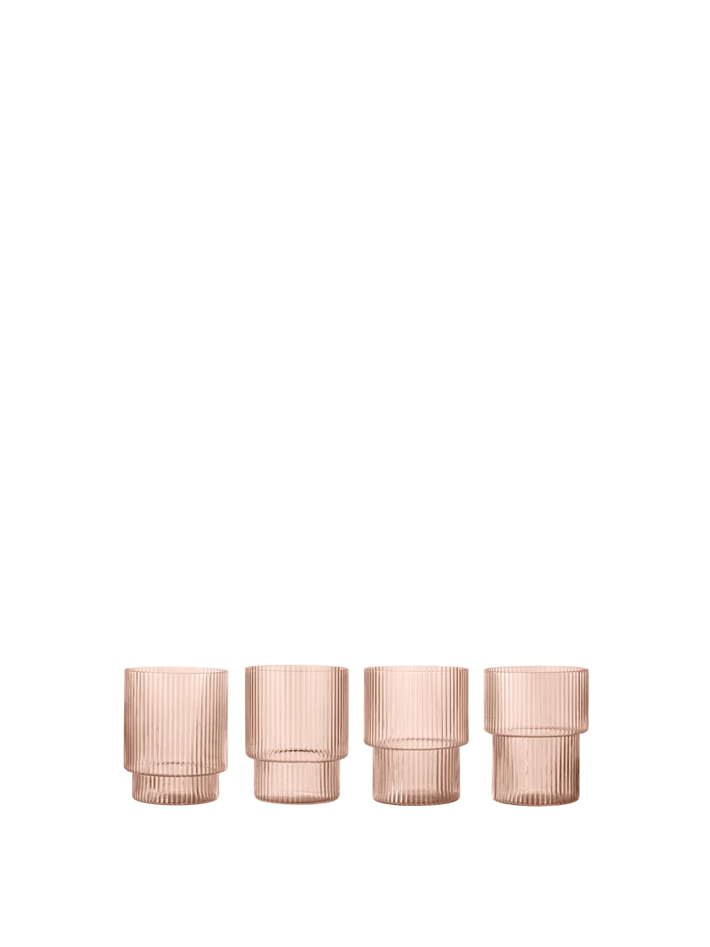 Ripple Glasses - Set of 4 - Blush