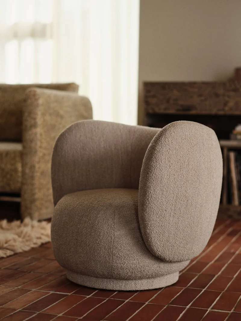 Rico Kids Lounge Chair - Soft Bouclé - Natural