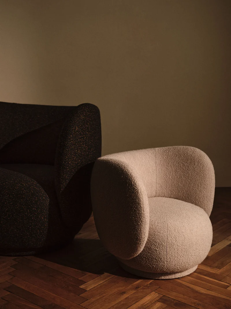 Rico Kids Lounge Chair - Soft Bouclé - Natural