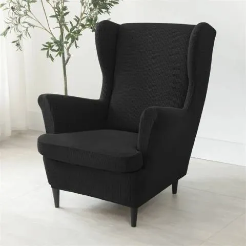 Housse de fauteuil oreiller extensible - noire - Protection et style nordique