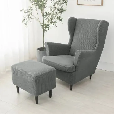 Housse de fauteuil oreiller extensible - gris - Protection et style nordique
