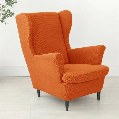 Housse de fauteuil oreiller extensible - Orange - Protection et style nordique
