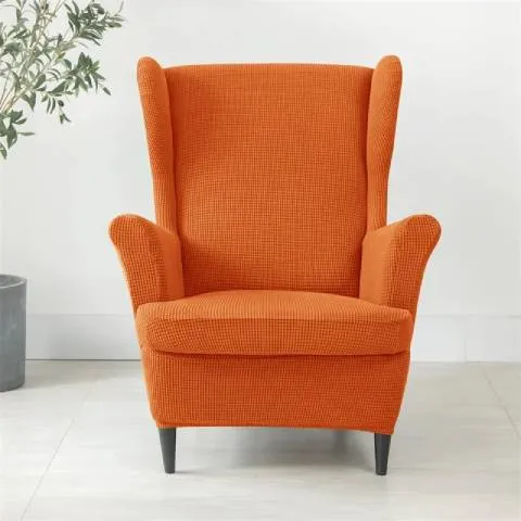 Housse de fauteuil oreiller extensible - Orange - Protection et style nordique