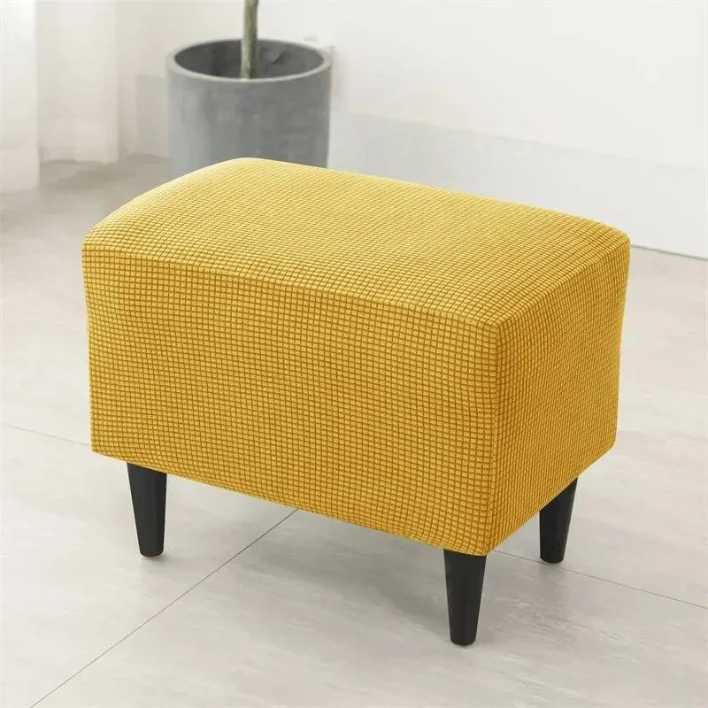 Housse de fauteuil oreiller extensible - Jaune moutard - Protection et style nordique