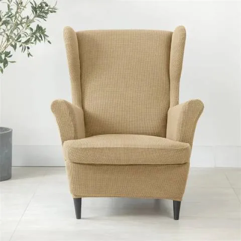 Housse de fauteuil oreiller extensible - Beige - Protection et style nordique