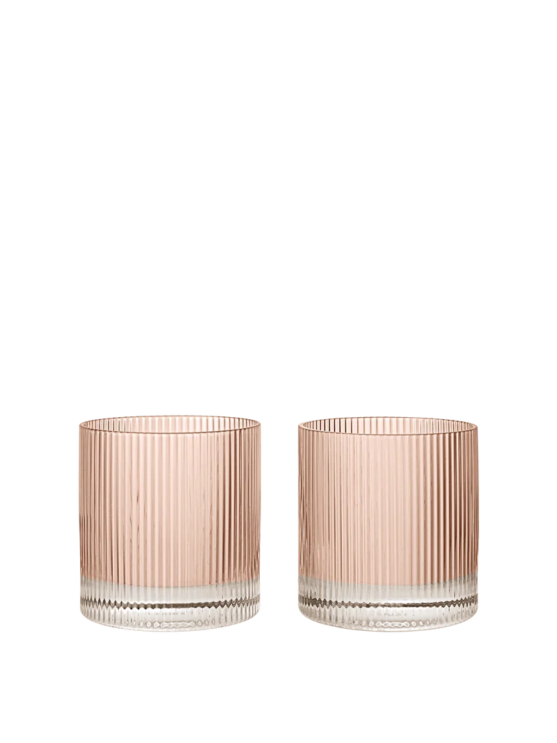Ripple Tumbler Glasses - Set of 2 - Blush