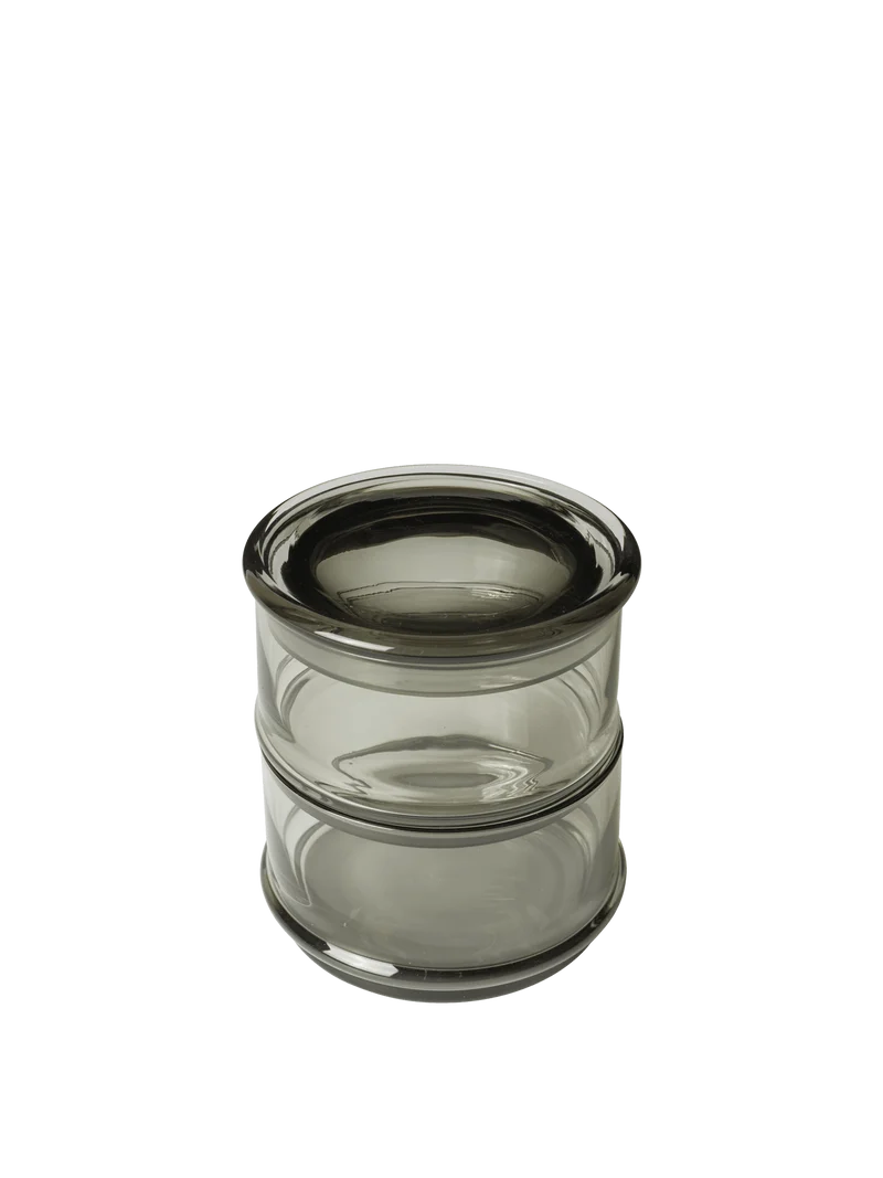 Boya Stackable Containers - Set of 2 - Smoked Grey