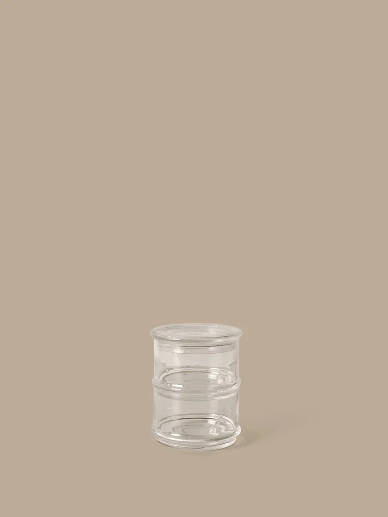 Boya Stackable Containers - Set of 2 - Clear with Bubbles