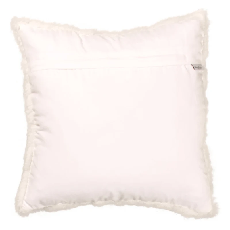 Coussin peau de mouton bouclée blanc