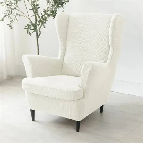Housse de fauteuil oreiller extensible - blanc - Protection et style nordique