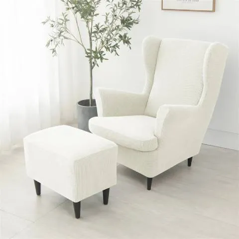 Housse de fauteuil oreiller extensible - blanc - Protection et style nordique