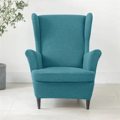 Housse de fauteuil oreiller extensible - bleu canard - Protection et style nordique