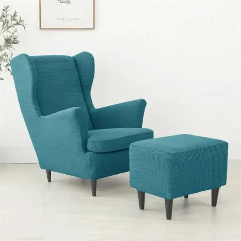 Housse de fauteuil oreiller extensible - bleu canard - Protection et style nordique