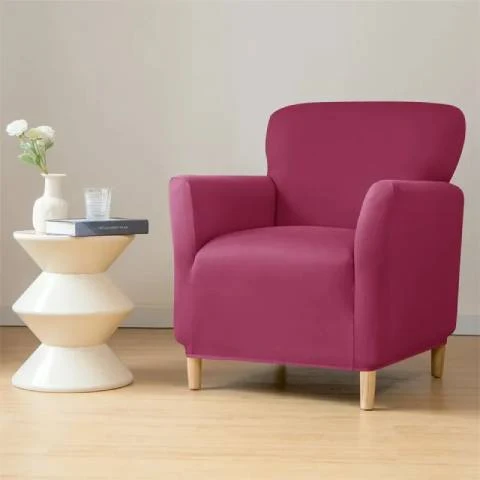 Housse de fauteuil cabriolet en jacquard - rouge bordeaux