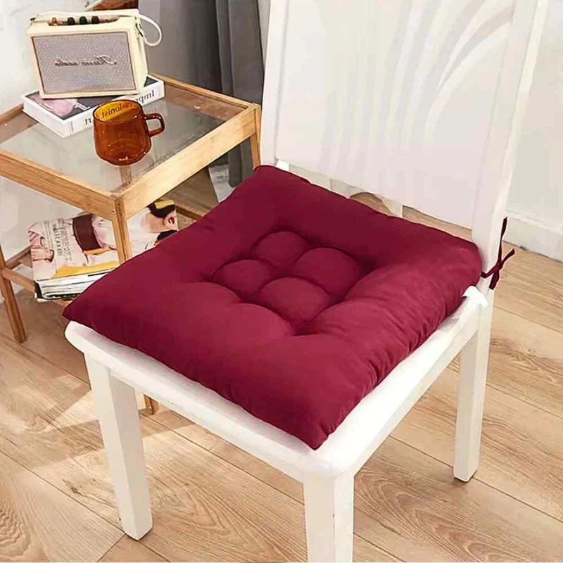 Coussin de Chaise Carré bordeaux