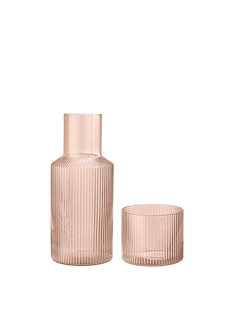 Ripple Carafe Set - Small - Blush