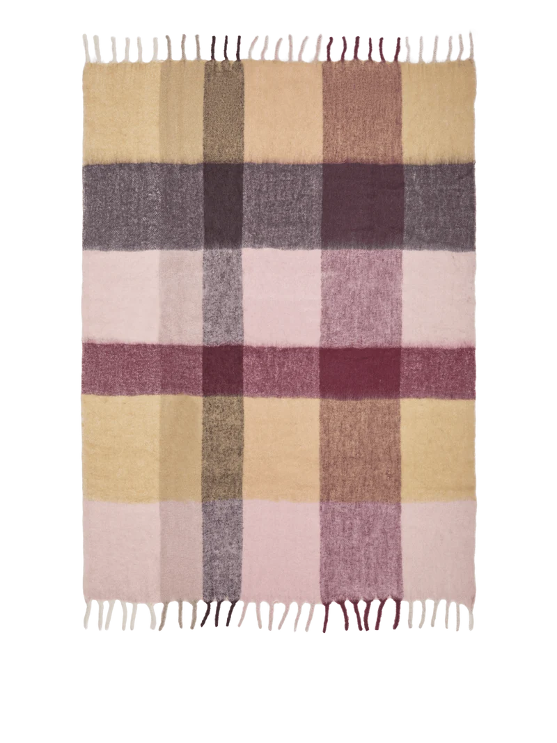 Blur Mohair Blanket - Butter/Pale Rose