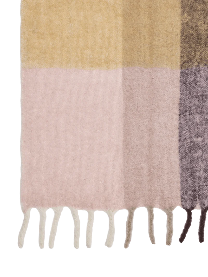 Blur Mohair Blanket - Butter/Pale Rose