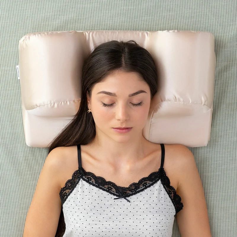 Coussin Cervical Anti-Rides en Satin