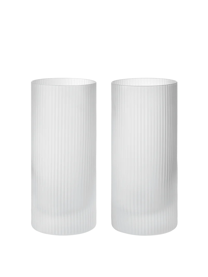 Ripple Highball Glasses - Set of 2 - Frosted