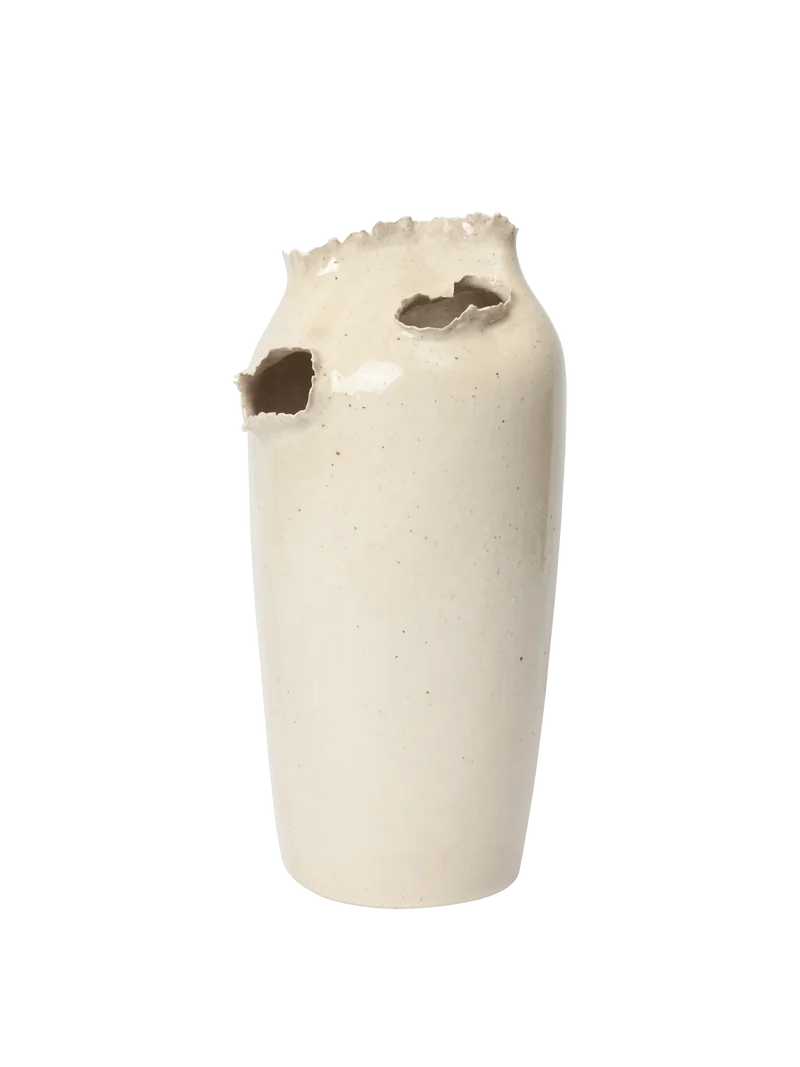 Tereo Tall Vase - Off-White Speckle