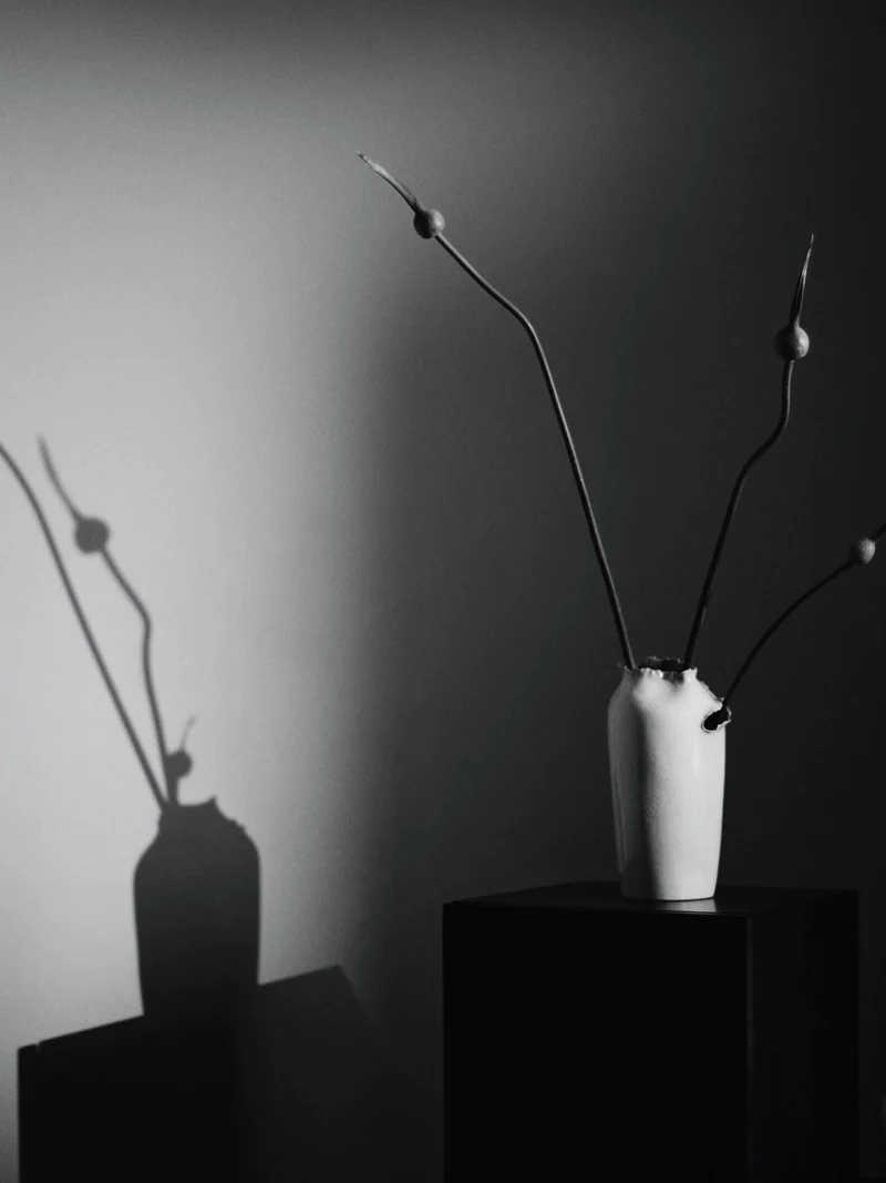Tereo Tall Vase - Off-White Speckle