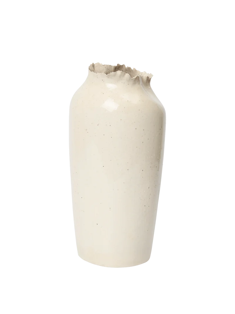 Tereo Tall Vase - Off-White Speckle