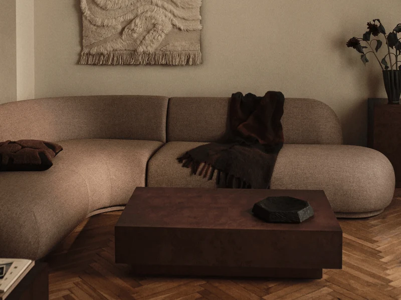 Burl Coffee Table - Dark Stained Burl