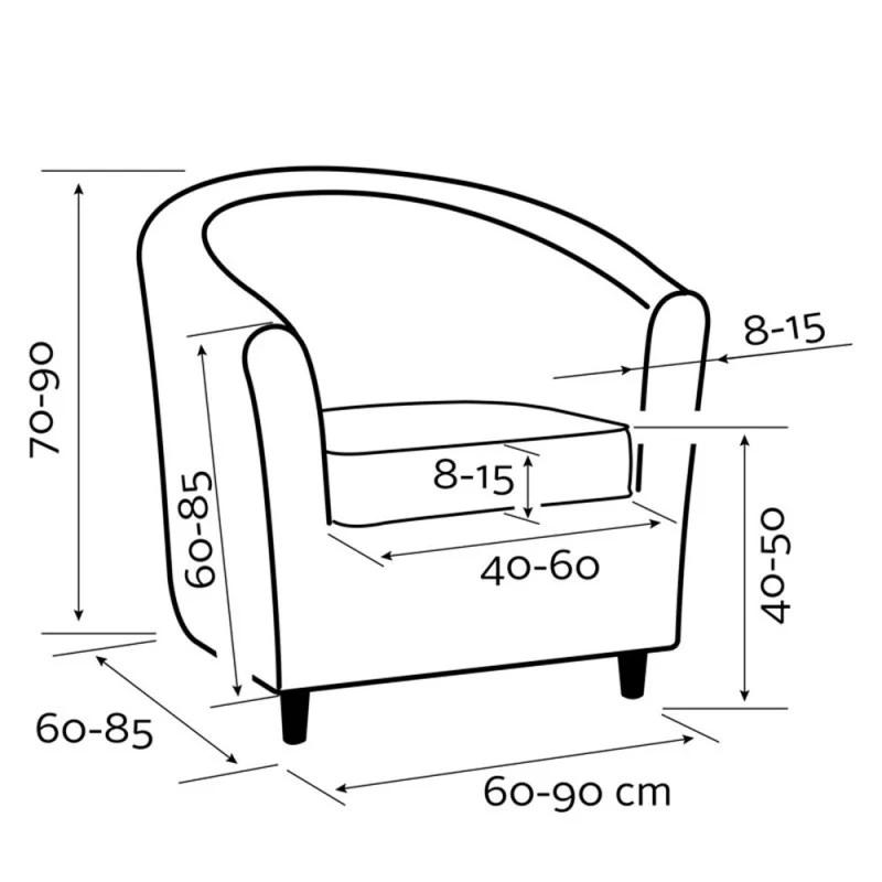 Housse Fauteuil Cabriolet Super-élastique Tullsta Niagara