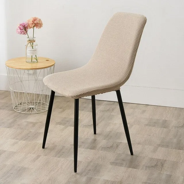 Housse de chaise scandinave Molde Marron-Beige