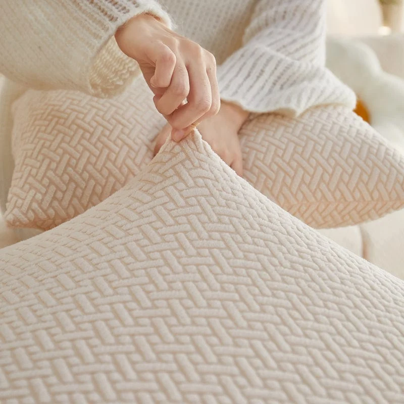 Housse de Coussin de Canapé Polaire