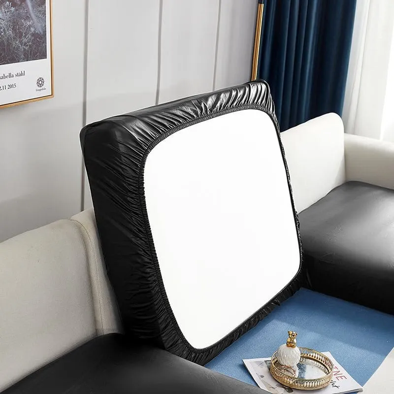 Housse de Coussin de Canapé en Simili Cuir