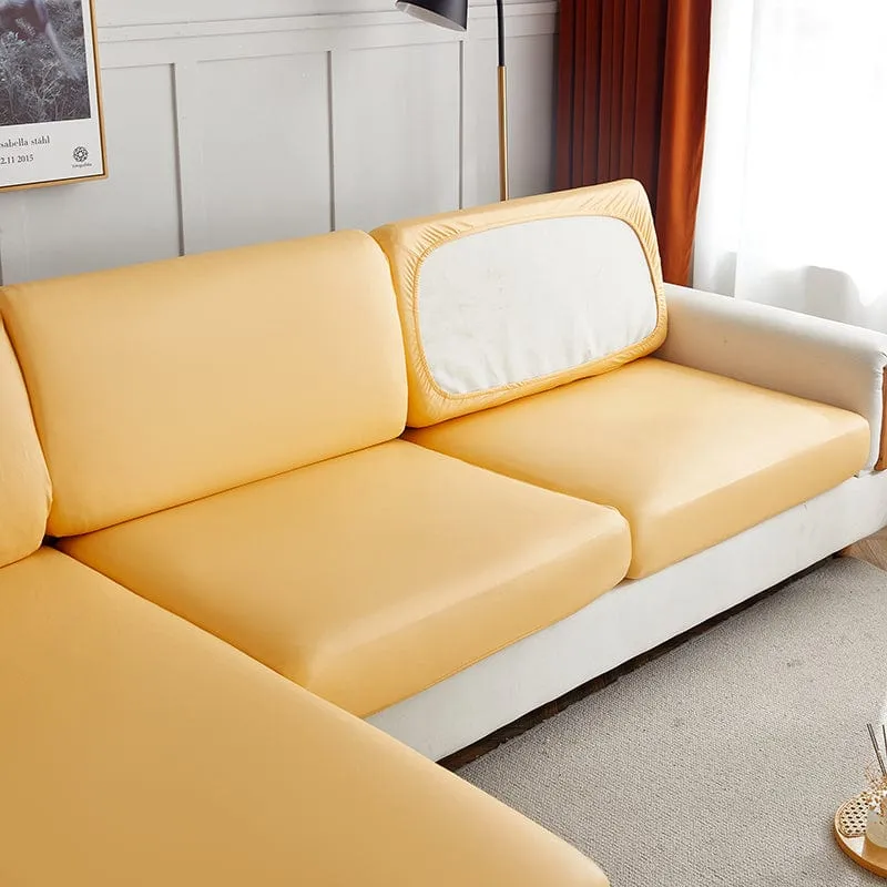 Housse de Coussin de Canapé en Simili Cuir