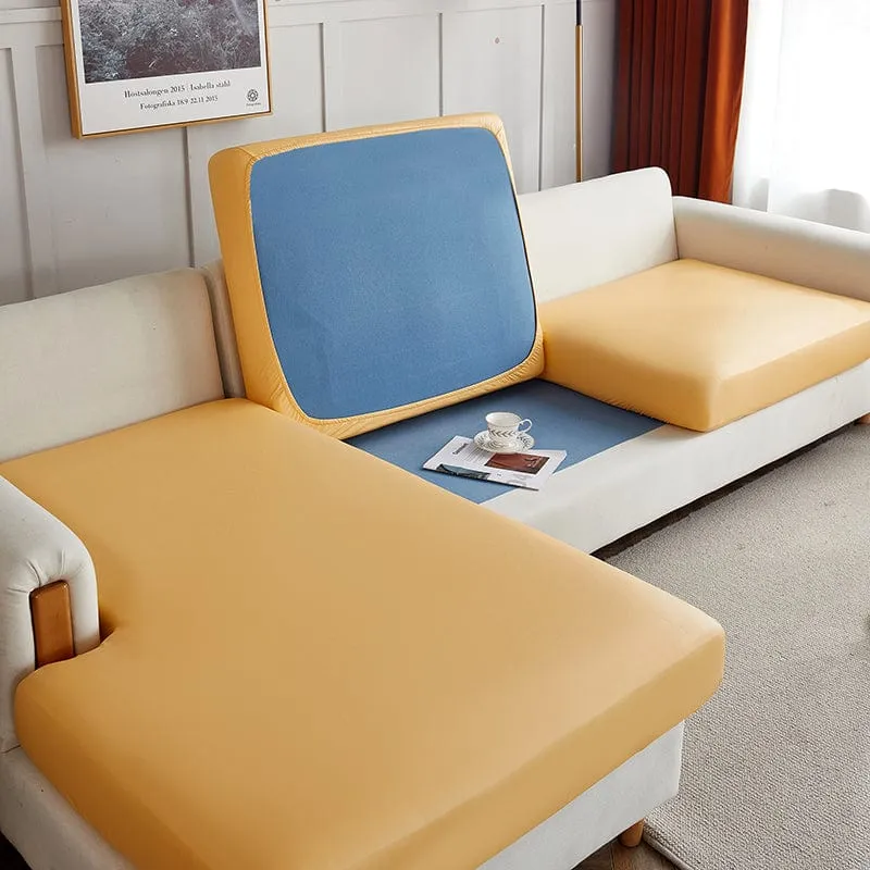 Housse de Coussin de Canapé en Simili Cuir