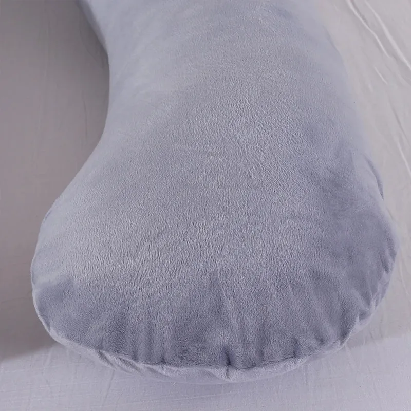 Coussin de maternité gris de grande taille