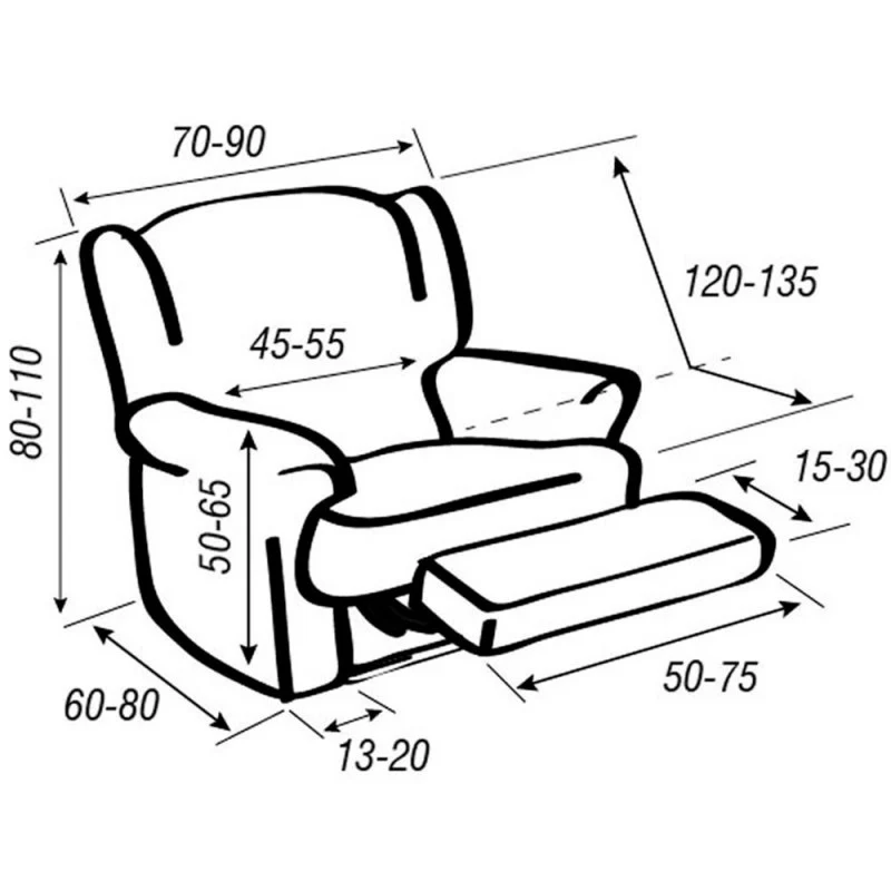 Housse Super Extensible de Fauteuil Relax Niagara