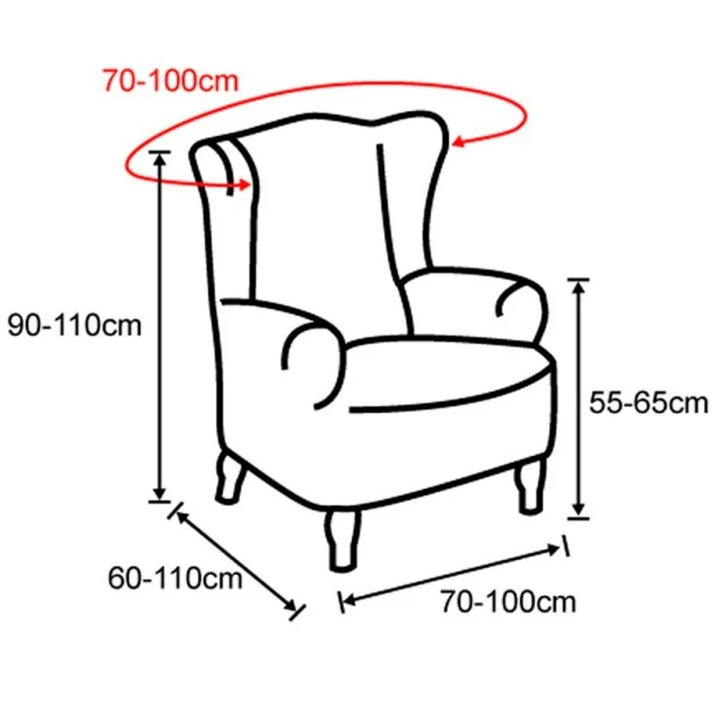 Housse Super Élastique Fauteuil Oreiller Niagara