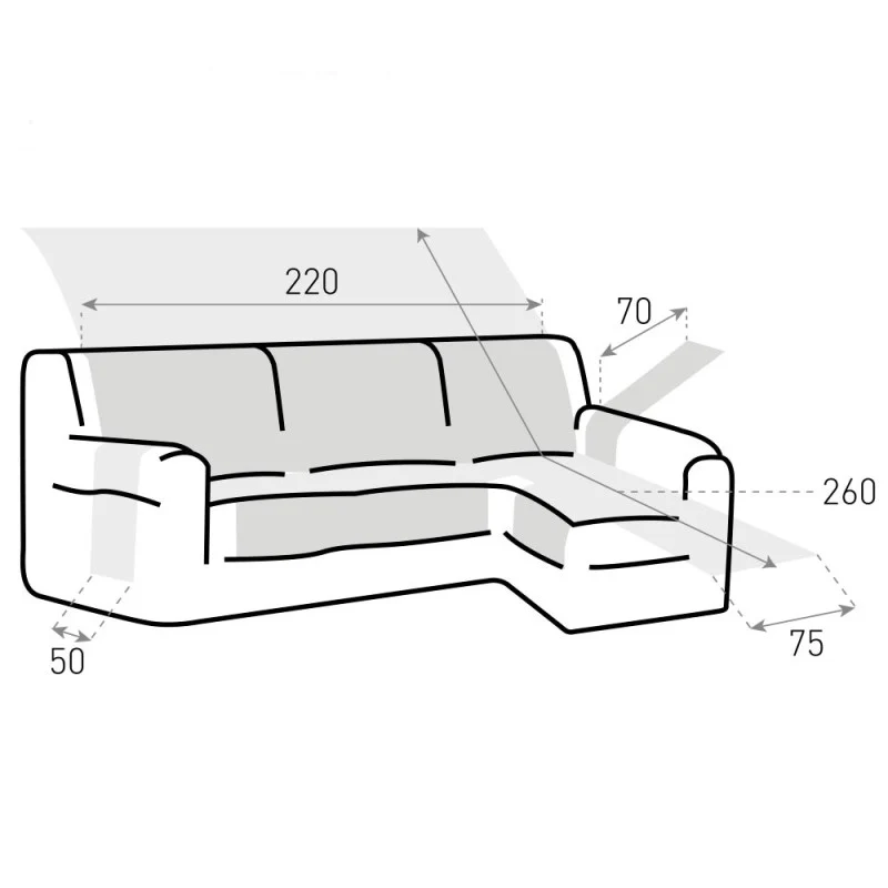 Couvre-Canapé Chaise Longue Dry Protect