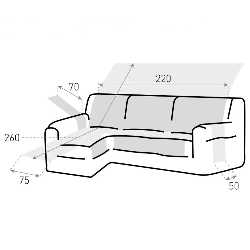 Couvre-Canapé Chaise Longue Dry Protect